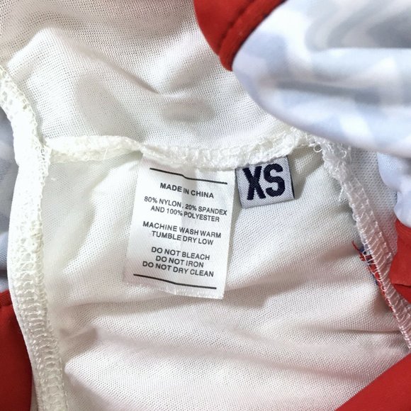 Krass & Co Making Waves Athletic Shorts Size XS Red Blue White - Picture 5 of 5